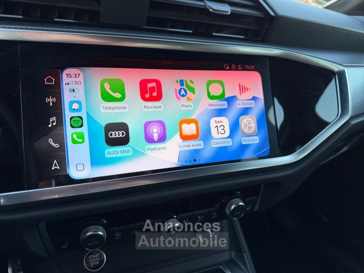Audi Q3 35 TDI 150 ch S tronic 7 S line - TOIT OUVRANT - CARPLAY - CAM RECUL - JANTES 19 SPORT - SIÈGES ÉLÉCS CHAUFFANTS - 17