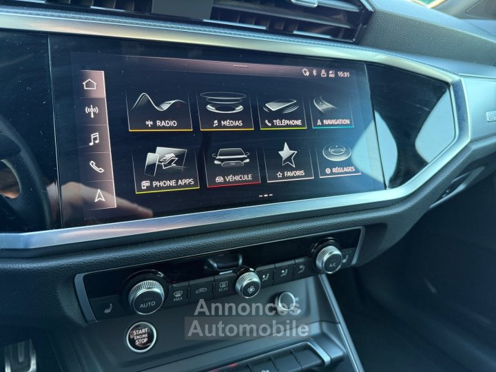 Audi Q3 35 TDI 150 ch S tronic 7 S line - TOIT OUVRANT - CARPLAY - CAM RECUL - JANTES 19 SPORT - SIÈGES ÉLÉCS CHAUFFANTS - 18