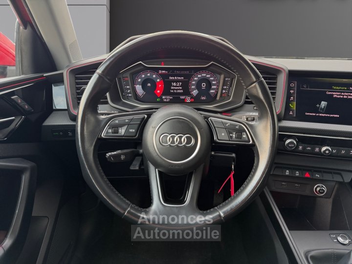 Audi A1 Sportback 30 TFSI 116cv BVM6 S line - CarPlay - Entretien à jour - Garantie 12 mois - 13