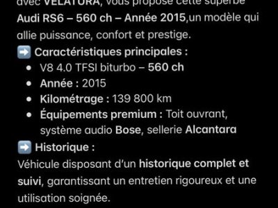 Audi RS6 c7 avant 40 tfsi 560ch quattro bva   - 10