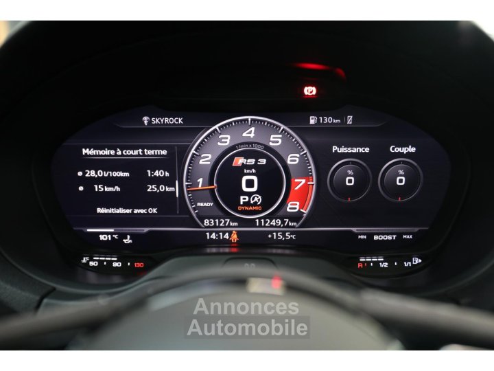 Audi RS3 SPORTBACK QUATTRO 25 TFSI 400 STAGE 1 / MULTIMAP ETHANOL / SP98 530 / HISTORIQUE COMPLET - 44