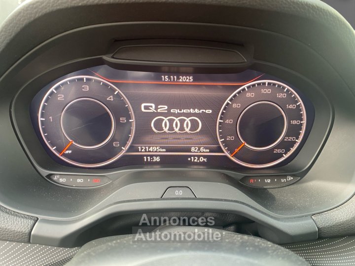 Audi Q2 20 TDI 190 ch S tronic 7 Quattro S Line Virtual Cockpit Toit Ouvrant Garantie 12 Mois - 14