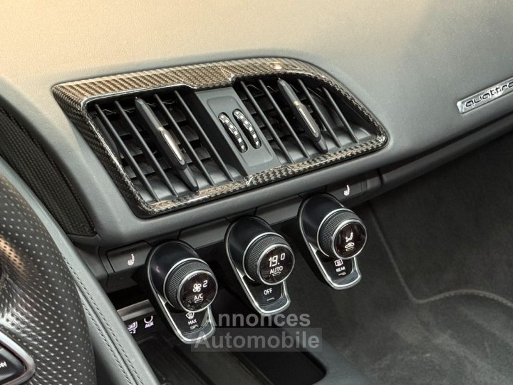 Audi R8 Spyder 52 V10 540cv | Malus pay&eacute; Freins C&eacute;ramique Carbone Carplay B&O &Agrave; partir de 1480-mois - 12