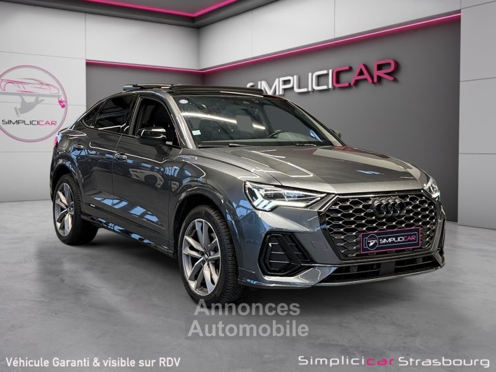 Audi Q3 Sportback 35 TFSI 150 ch S tronic 7 S line SUIVI - GRIS DAYTONA - PACK BLACK - TOIT OUVRANT - CAMERA - KEYLESS GO - 1
