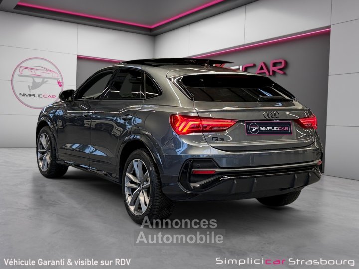 Audi Q3 Sportback 35 TFSI 150 ch S tronic 7 S line SUIVI - GRIS DAYTONA - PACK BLACK - TOIT OUVRANT - CAMERA - KEYLESS GO - 3