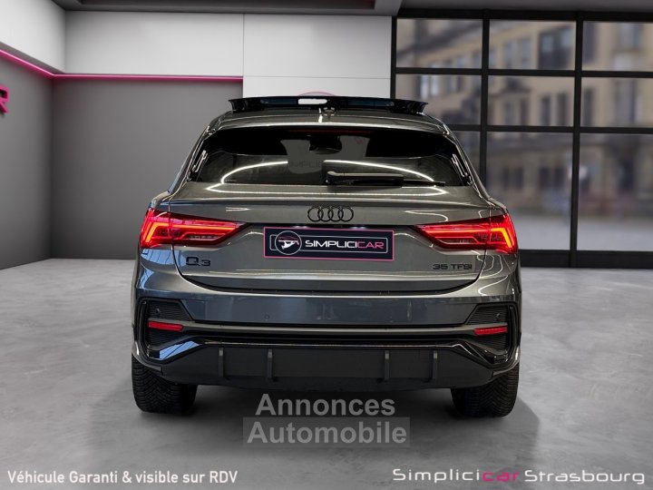 Audi Q3 Sportback 35 TFSI 150 ch S tronic 7 S line SUIVI - GRIS DAYTONA - PACK BLACK - TOIT OUVRANT - CAMERA - KEYLESS GO - 7