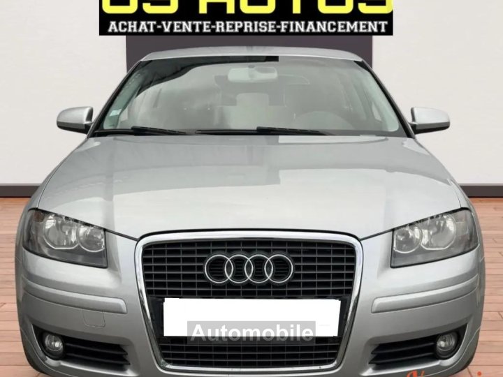 Audi A3 II (8P) 20 FSI Ambiente 16V - 9 cv (150 ch) 16V - BVM6 - 3 portes - Gris - 2005 + CLIM - 3