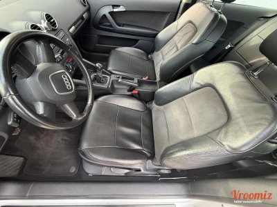 Audi A3 II (8P) 20 FSI Ambiente 16V - 9 cv (150 ch) 16V - BVM6 - 3 portes - Gris - 2005 + CLIM   - 6