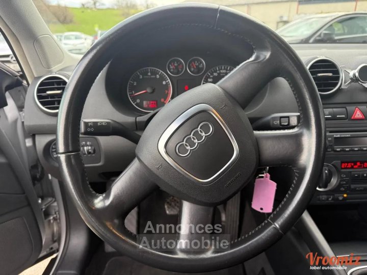 Audi A3 II (8P) 20 FSI Ambiente 16V - 9 cv (150 ch) 16V - BVM6 - 3 portes - Gris - 2005 + CLIM - 13