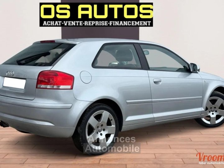 Audi A3 II (8P) 20 FSI Ambiente 16V - 9 cv (150 ch) 16V - BVM6 - 3 portes - Gris - 2005 + CLIM - 2
