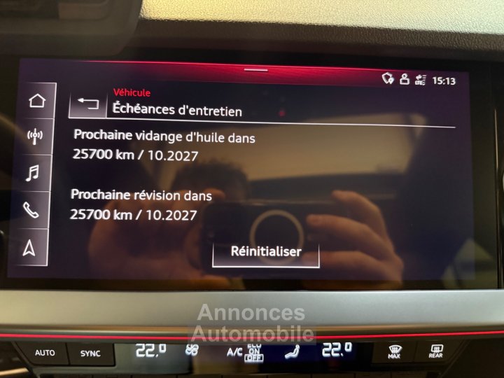 Audi A3 Sportback 40 TDI 200 S tronic 7 Quattro S Line/Toit Ouvrant / BO / Apple CarPlay/ Garantie 11/2027 - 24