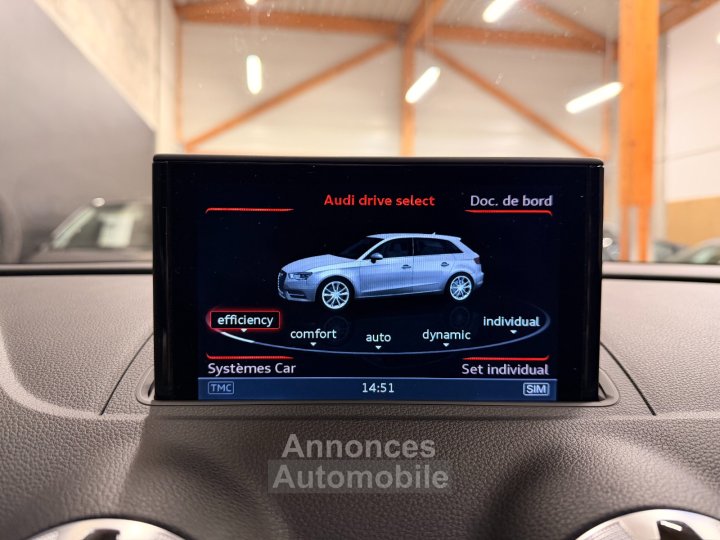 Audi S3 SPORTBACK 20 TFSI 300ch Quattro S-Tronic 6 - Toit Ouvrant - Roues Hiver/Ete - Gtie 3 mois - 20