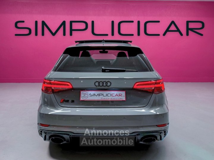 Audi RS3 SPORTBACK 25 TFSI 400 S tronic 7 Quattro - GRIS NARDO - SUIVI COMPLET - TOIT OUVRANT - CAM&Eacute;RA - GARANTIE 12 MOIS - 9