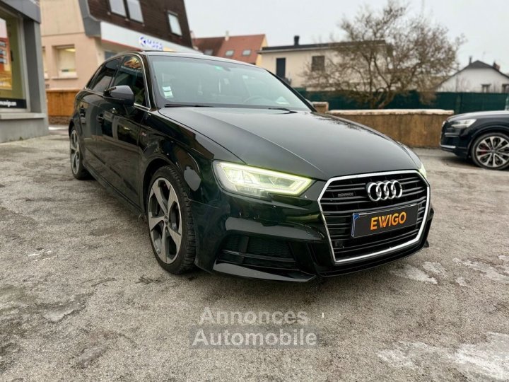 Audi A3 Sportback 20 tfsi 190 s-line quattro s-tronic bva origine france 2eme main - 3
