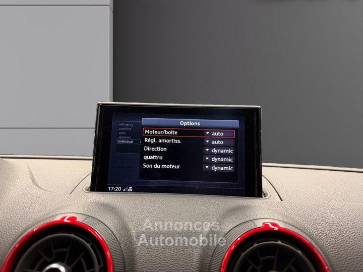 Audi S3 SPORTBACK 300 S tronic 7 Quattro SUIVI - DCC - MATRIX - TOIT OUVRANT - APPLE CARPLAY - BANGOLUFSEN - SIEGES BAQUETS S - 16