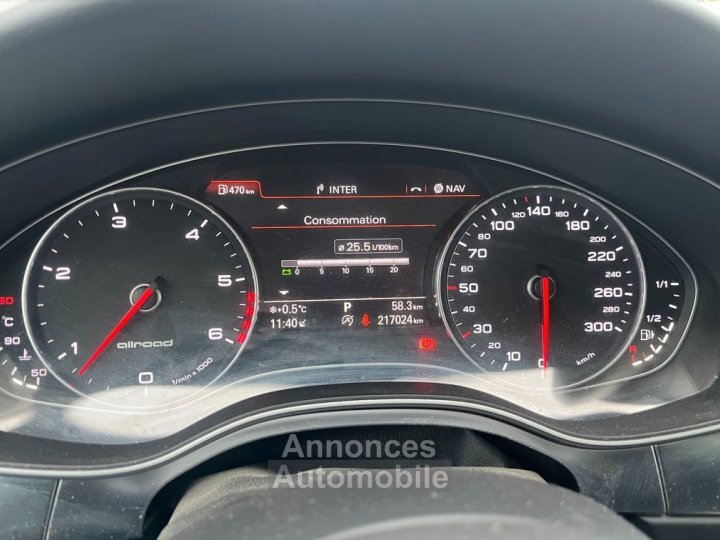 Audi A6 Allroad 3l tdi 315ch advanced edition quattro toit panoramique attelage - 25