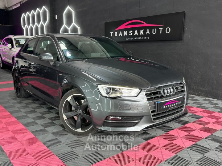Audi A3 S Line 180 ch 18L TFSI S Tronic 7 1&egrave;re Mains ~ Radar AR ~ Jantes ROTOR ~ Feux Xenon - 1