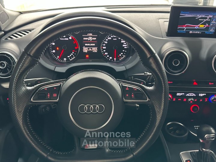 Audi A3 S Line 180 ch 18L TFSI S Tronic 7 1&egrave;re Mains ~ Radar AR ~ Jantes ROTOR ~ Feux Xenon - 10