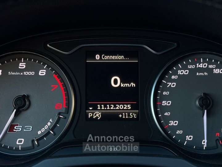 Audi S3 Sportback 20 TFSI 300ch Quattro Stronic 6 Audio Bang&Olufsen Sièges RS avant chauffants Radar 360° - 9