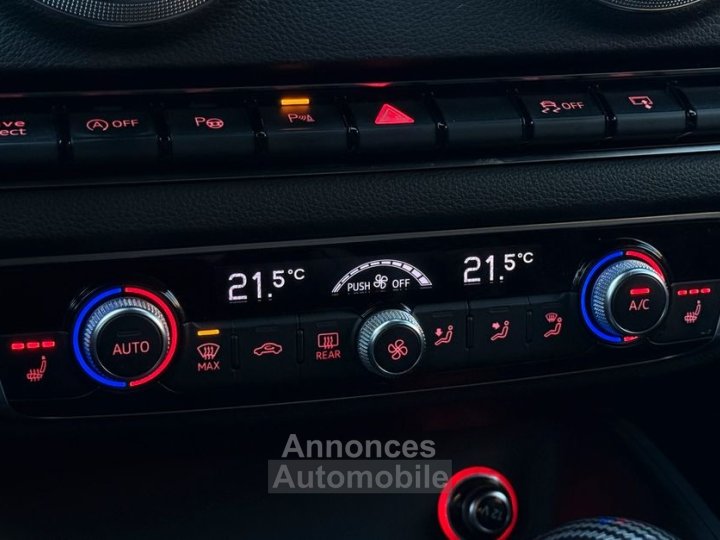 Audi S3 Sportback 20 TFSI 300ch Quattro Stronic 6 Audio Bang&Olufsen Sièges RS avant chauffants Radar 360° - 11
