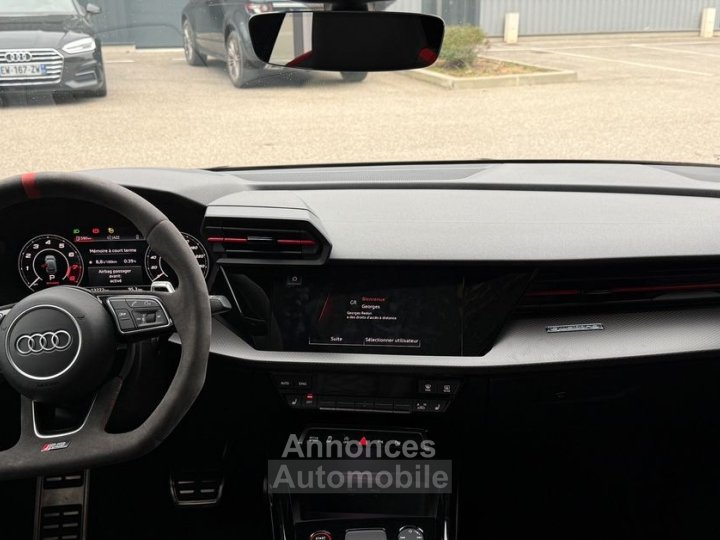 Audi RS3 Sportback 25 TFSI 400ch quattro S tronic 7 Garantie 07-2027 Financement -Système audio Bang & Olufsen Sièges chauffants Échappement sport RS Toit ou - 6