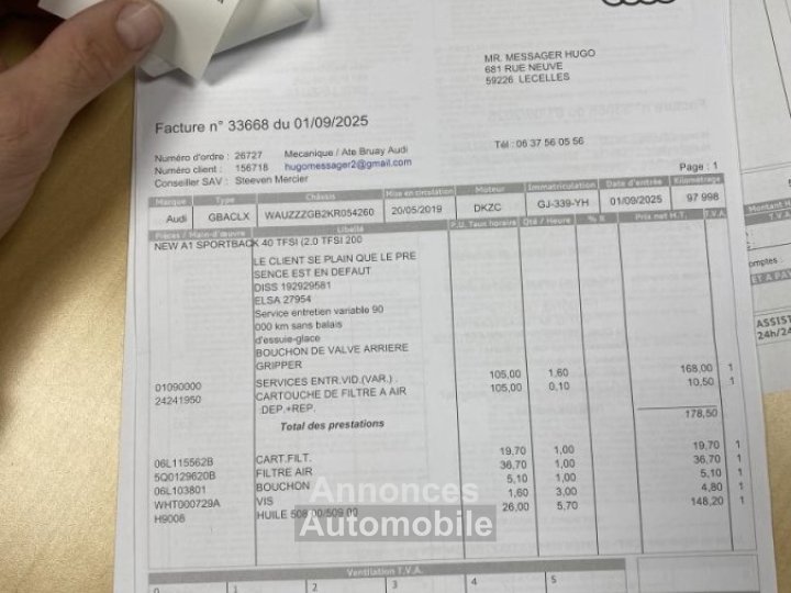 Audi A1 Sportback 40 TFSI 200CH S LINE S TRONIC 6 - 10