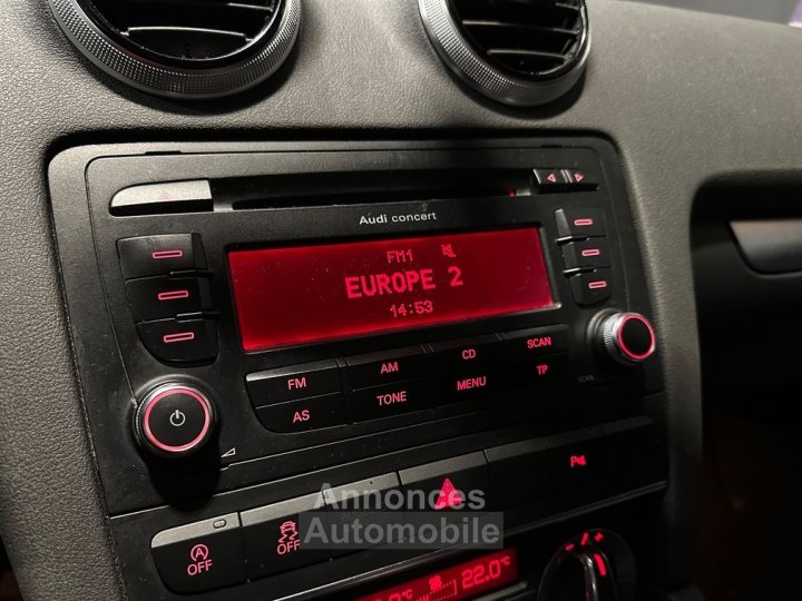 Audi A3 Sportback 12 tfsi 105ch ambiente s-tronic sieges chauffants xenon radars av-ar clim bi-zone - 33