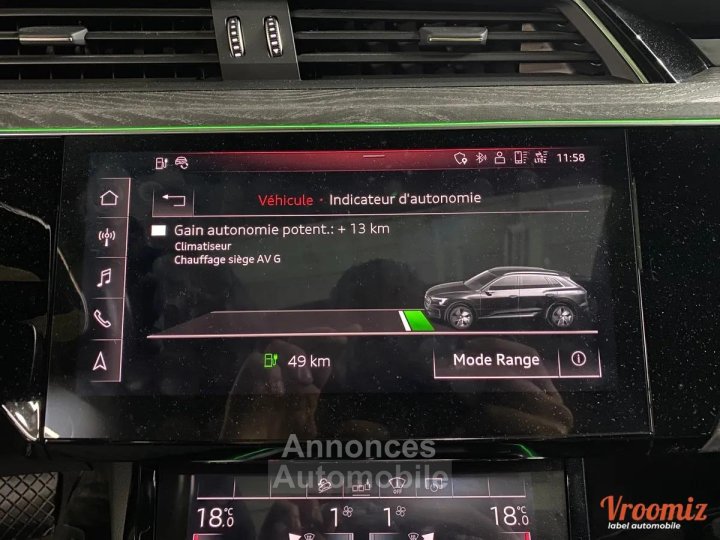 Audi e-tron 55 Avus Extended Quattro 489 cv I BANG & OLUFSEN - CARPLAY - TOIT OUVRANT - SOH 91% - 65