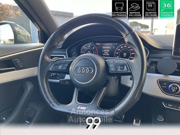 Audi A4 30 V6 TDI - 272 - BREAK S line - si&egrave;ges chauffants - chassis sport - pack &eacute;clairage - 18