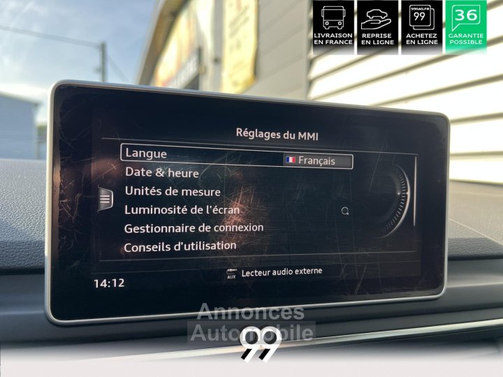 Audi A4 30 V6 TDI - 272 - BREAK S line - si&egrave;ges chauffants - chassis sport - pack &eacute;clairage - 24
