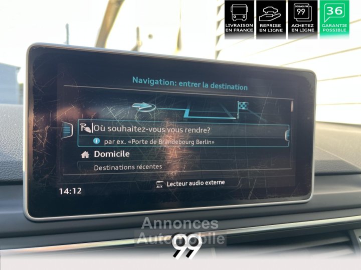 Audi A4 30 V6 TDI - 272 - BREAK S line - si&egrave;ges chauffants - chassis sport - pack &eacute;clairage - 27