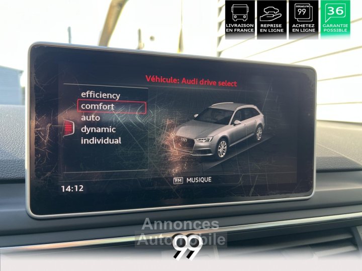 Audi A4 30 V6 TDI - 272 - BREAK S line - si&egrave;ges chauffants - chassis sport - pack &eacute;clairage - 33