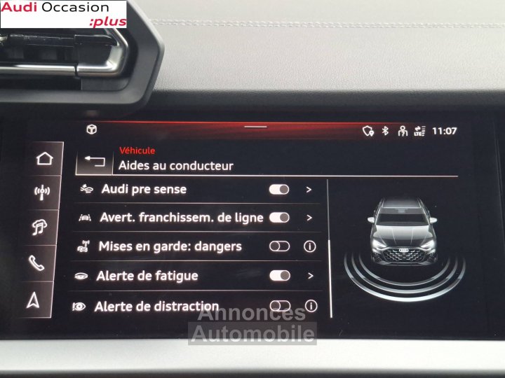 Audi A3 BERLINE Berline TFSI Mild Hybrid 150 S tronic 7 S line - 33