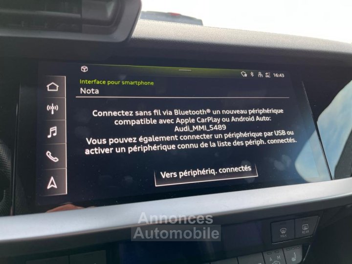 Audi A3 Sportback 15 35 TFSI - 150 - S-Tronic 7 8Y S line - 15