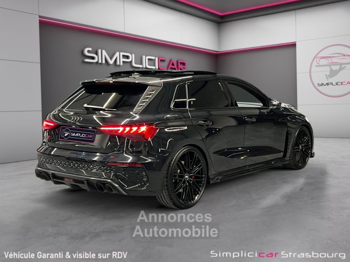 Audi RS3 SPORTBACK 25 TFSI 400 S tronic 7 Quattro ABT 1/200 MALUS PAY&Eacute; - TOIT PANORAMIQUE - MATRIX - BO - CAM&Eacute;RA - GARANTIE - 3