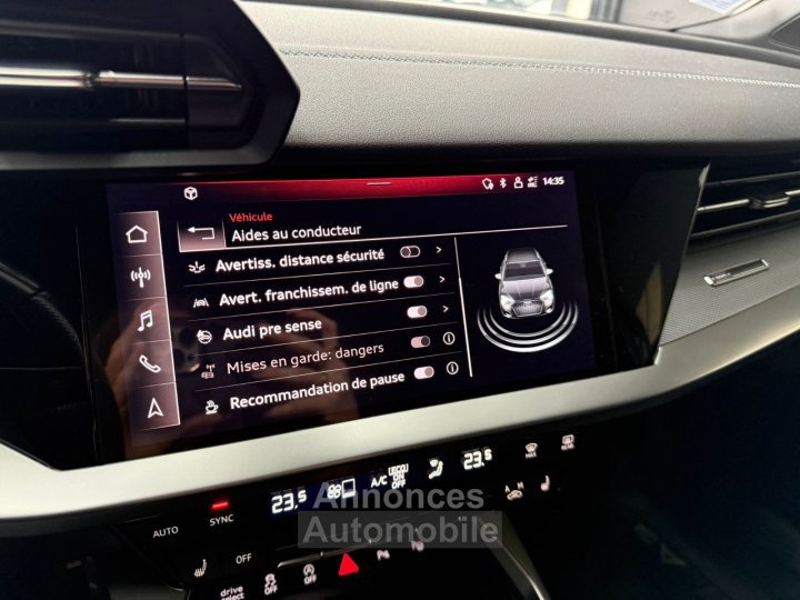 Audi A3 Sportback 35 TDI 150 S tronic 7 S Line / CAMERA AR / PACK HIVER / KEYLESS GO / ACC - 26