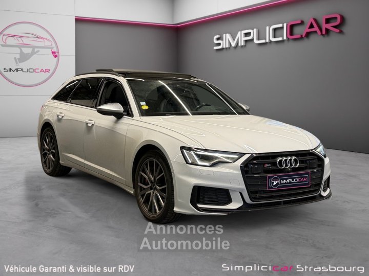Audi S6 AVANT 30 TDI V6 BI-Turbo 349 ch Quattro Tiptronic 8 SUIVI COMPLET - SUSOENSION PILOTE - TOIT OUVRANT - BO - CAM 360 - KEYLESS - 1