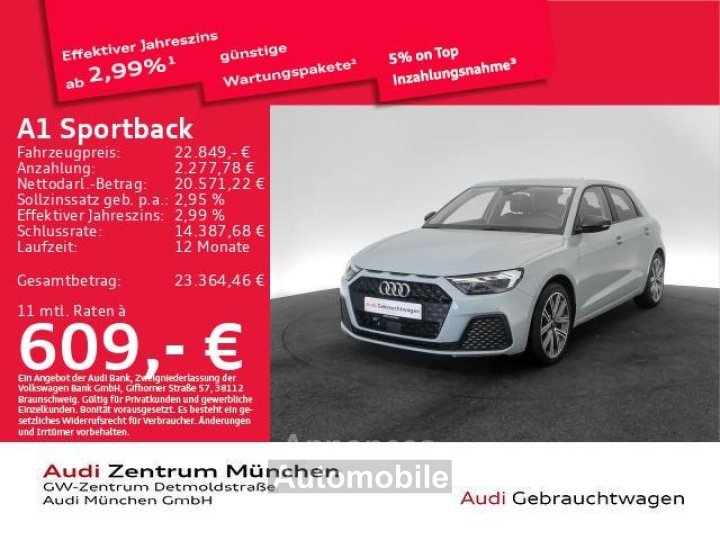 Audi A1 Sportback 30 TFSI S tronic Virtual/LED/GRA - 2