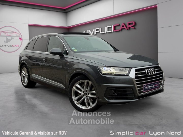 Audi Q7 30 V6 TDI Clean Diesel 272 Tiptronic 8 Quattro 7pl Sline/Affichage t&ecirc;te haute/Attelage &eacute;lectrique/Pack Bose/Garantie 12 mois - 1