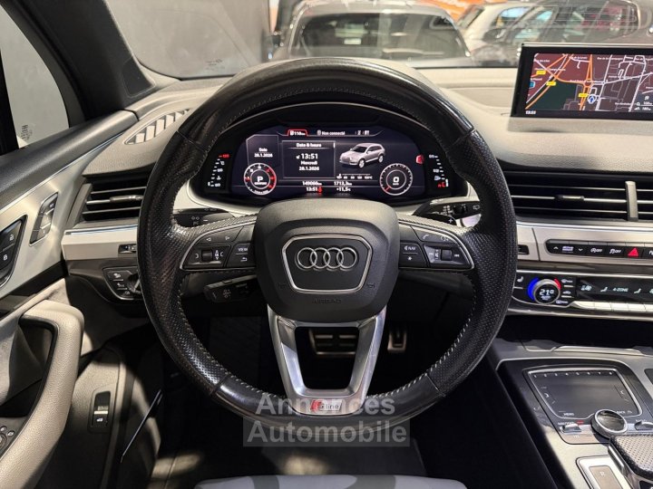 Audi Q7 30 V6 TDI Clean Diesel 272 Tiptronic 8 Quattro 7pl Sline/Affichage t&ecirc;te haute/Attelage &eacute;lectrique/Pack Bose/Garantie 12 mois - 10