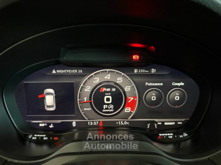 Audi RS3 SPORTBACK 25 TFSI 400 S tronic 7 Quattro - VEHICULE FRANCAIS / TOIT OUVRANT / BANG OLUFSEN - 18