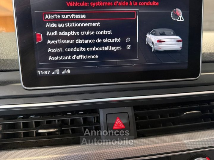 Audi A5 cabriolet 20 40 tdi 190 design luxe s-tronic bva + si&egrave;ges av chauffant-&eacute;lectrique - 15