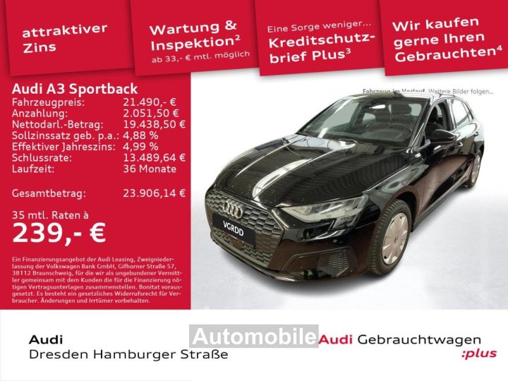 Audi A3 Sportback 30 TFSI Schaltgetriebe LED SW DAB - 7