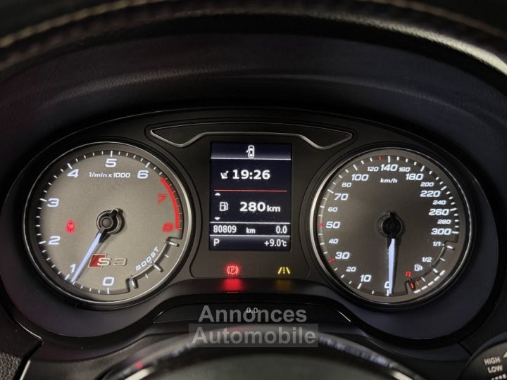 Audi S3 SPORTBACK 20 TFSI 300 QUATTRO TOIT OUVRANT CUIR BOITE AUTO / ORIGINE FRANCE - Garantie 1 an - 27