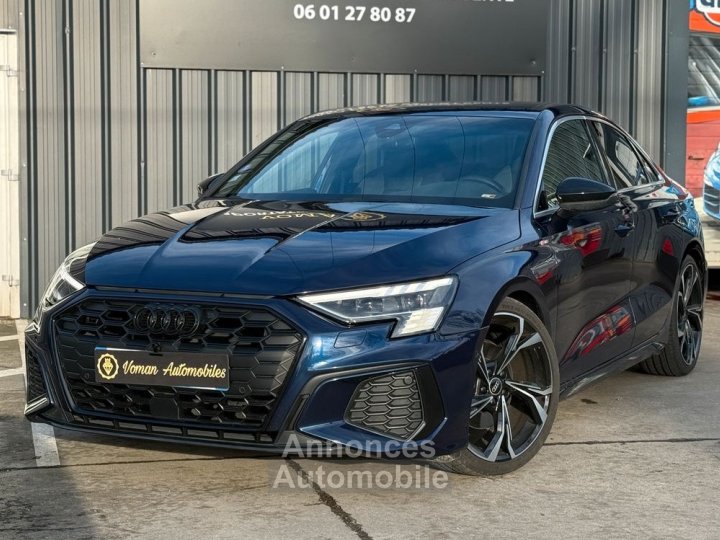 Audi A3 Berline 35 TFSI 150ch S line Bleu Garantie 12 mois - 1