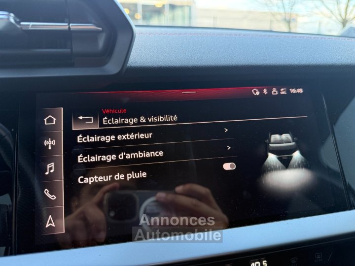 Audi A3 Limousine 15 TFSI 150 CV Mild Hybrid S Tronic7 S Line - Entretien Complet - Régulateur / Caméra de Recul /Sièges Chauff - - 26