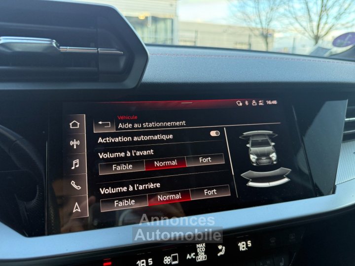 Audi A3 Limousine 15 TFSI 150 CV Mild Hybrid S Tronic7 S Line - Entretien Complet - Régulateur / Caméra de Recul /Sièges Chauff - - 27