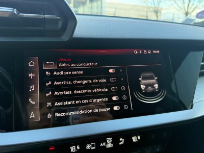 Audi A3 Limousine 15 TFSI 150 CV Mild Hybrid S Tronic7 S Line - Entretien Complet - Régulateur / Caméra de Recul /Sièges Chauff - - 29