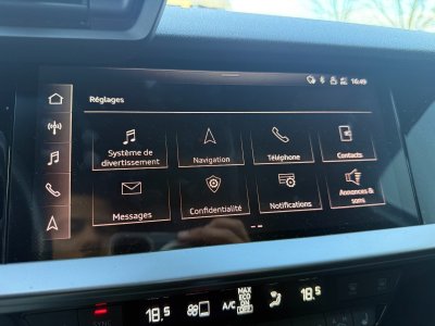 Audi A3 Limousine 15 TFSI 150 CV Mild Hybrid S Tronic7 S Line - Entretien Complet - Régulateur / Caméra de Recul /Sièges Chauff - - 35