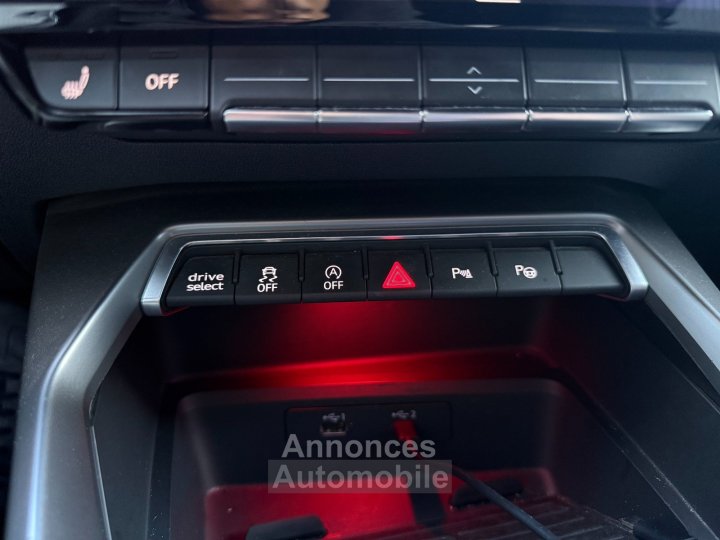 Audi A3 Limousine 15 TFSI 150 CV Mild Hybrid S Tronic7 S Line - Entretien Complet - Régulateur / Caméra de Recul /Sièges Chauff - - 37